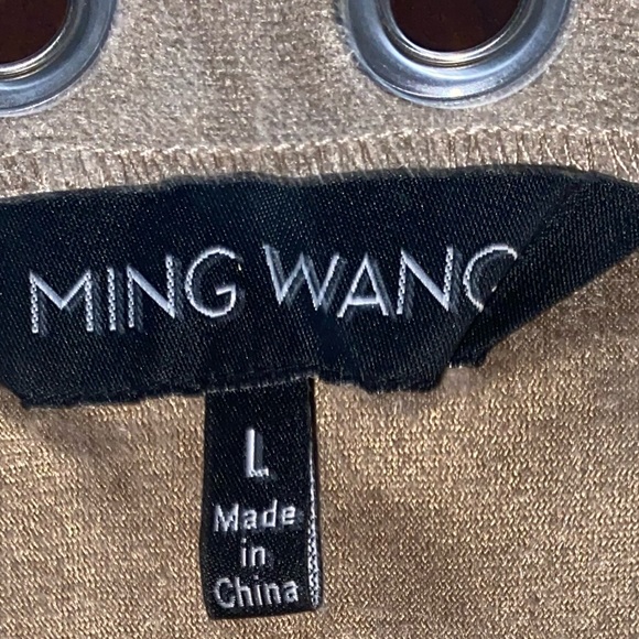 MING WANG Faux Leather Jacket Size Large.          #7 - Picture 4 of 6